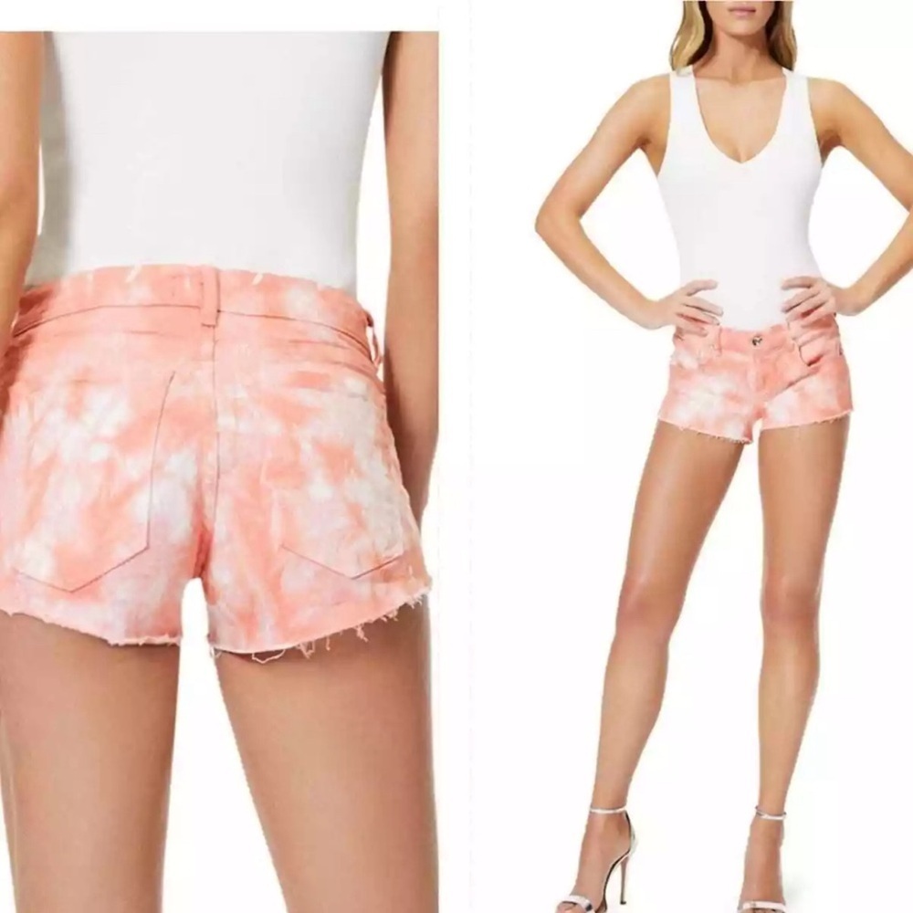 Ramy Brook Denim Pink Tie Dye Cut Out Shorts